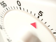 five minutes on timer